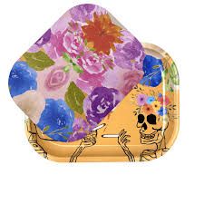 Rolling Tray  w/magnetic tray "Dead Flowers"  ZZZ's Collective
