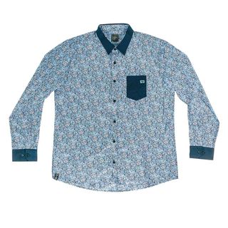 Grassroots Paisley Button Up Blue River Terps - Apparel
