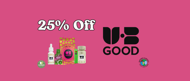 Cannabis Promo, Cannabis Sales, Cannabis Discounts, Cannabis on Sale, 25% Off UBGood