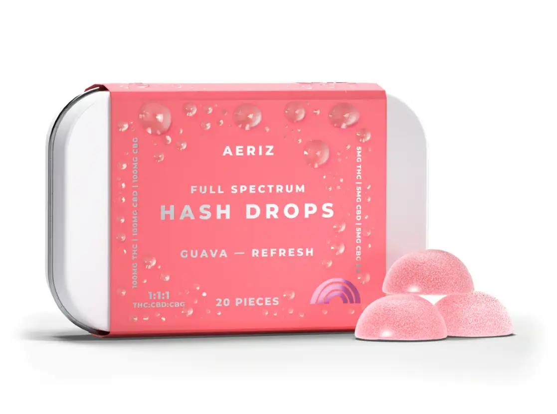 Hash Drops Pomegranate Bliss 1:1 THC:CBN Aeriz