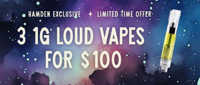 Cannabis Promo, Cannabis Sales, Cannabis Discounts, Cannabis on Sale, Three 1g Loud Vapes for $100!