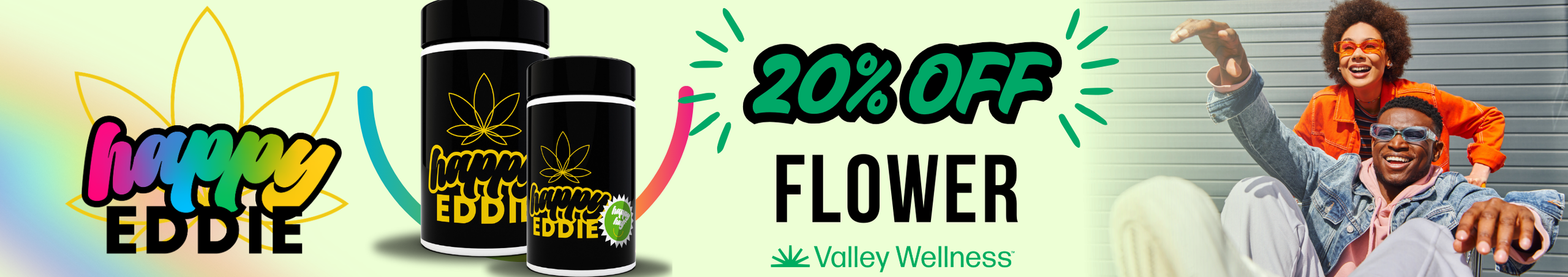 Cannabis Promo, Cannabis Sales, Cannabis Discounts, Cannabis on Sale, 20% off Happy Eddie!