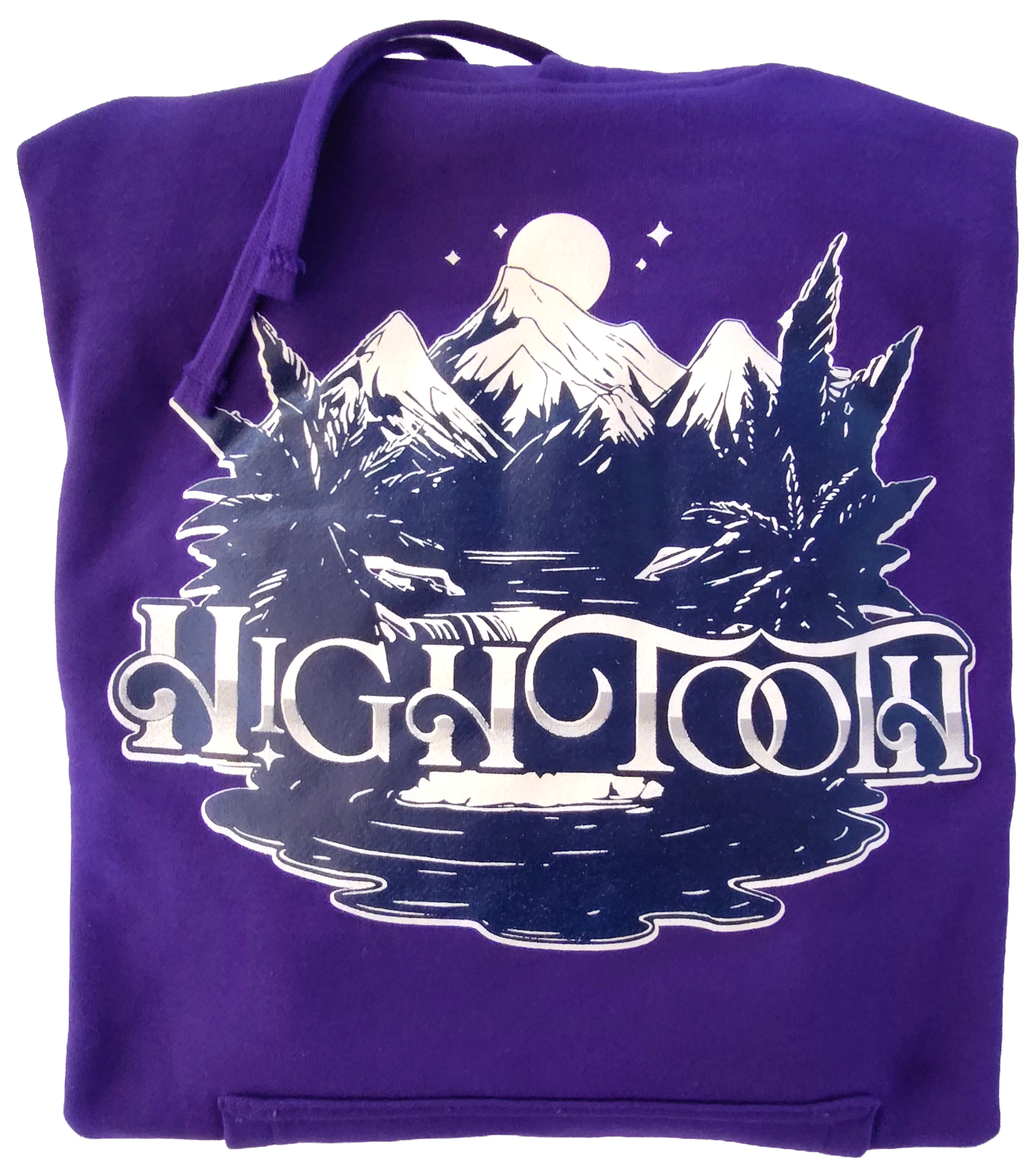 Mountains Purple Hoodie High Tooth