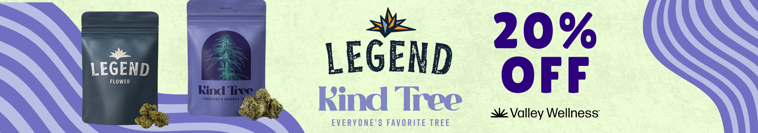 Cannabis Promo, Cannabis Sales, Cannabis Discounts, Cannabis on Sale, 20% OFF KIND TREE & LEGEND FLOWER