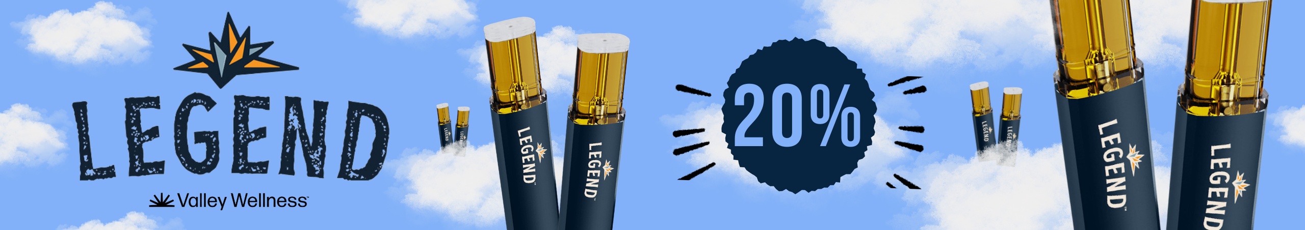 Cannabis Promo, Cannabis Sales, Cannabis Discounts, Cannabis on Sale, 20% OFF LEGEND VAPES