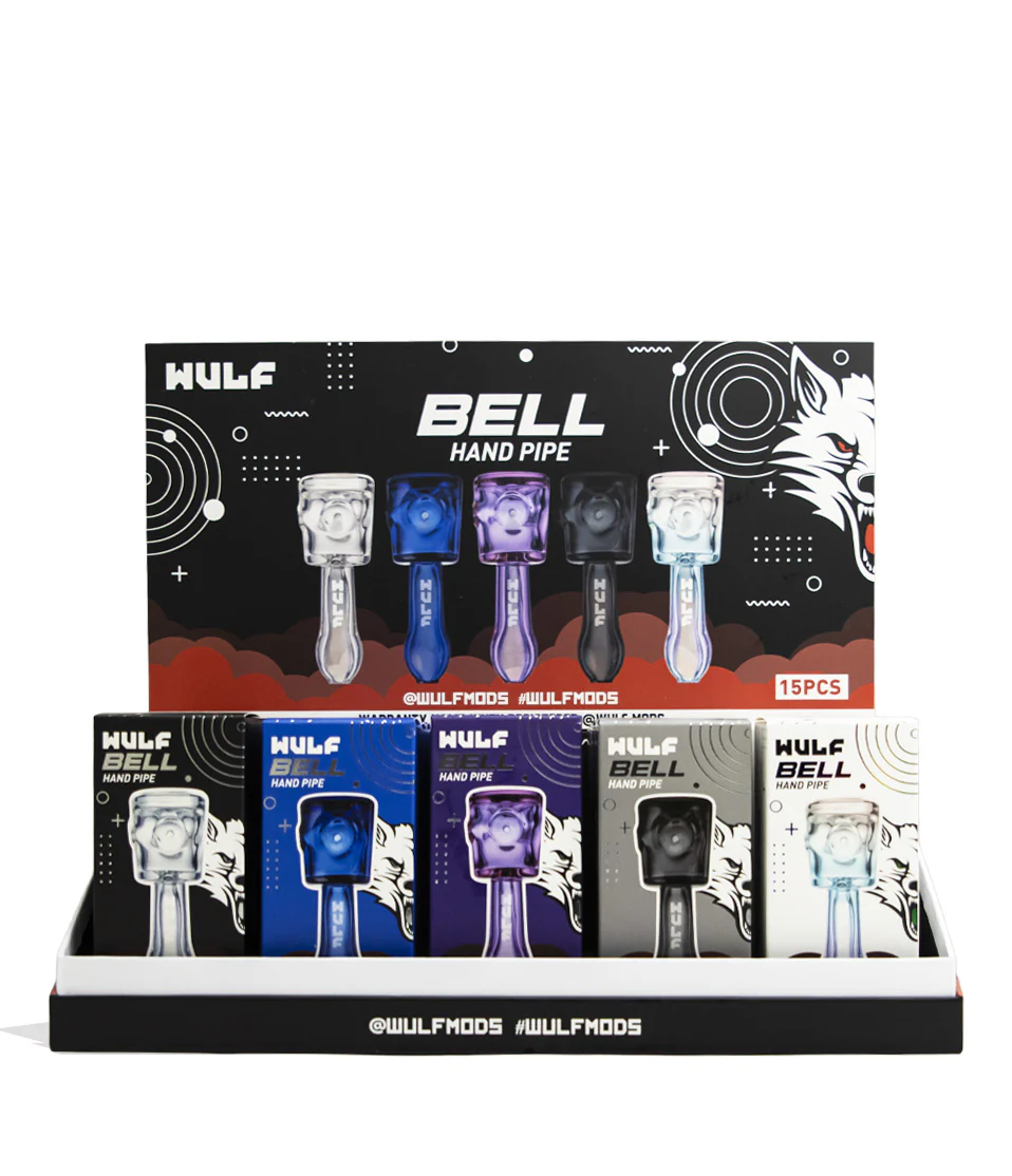 Wulf Glass Bell Hand Pipe - Full Color Wulf