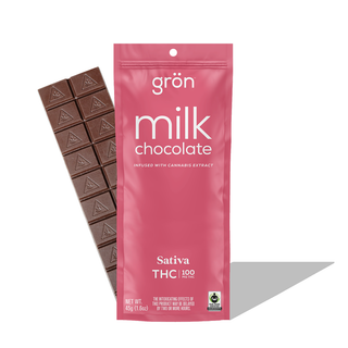 Sativa Milk Chocolate Bar Grön