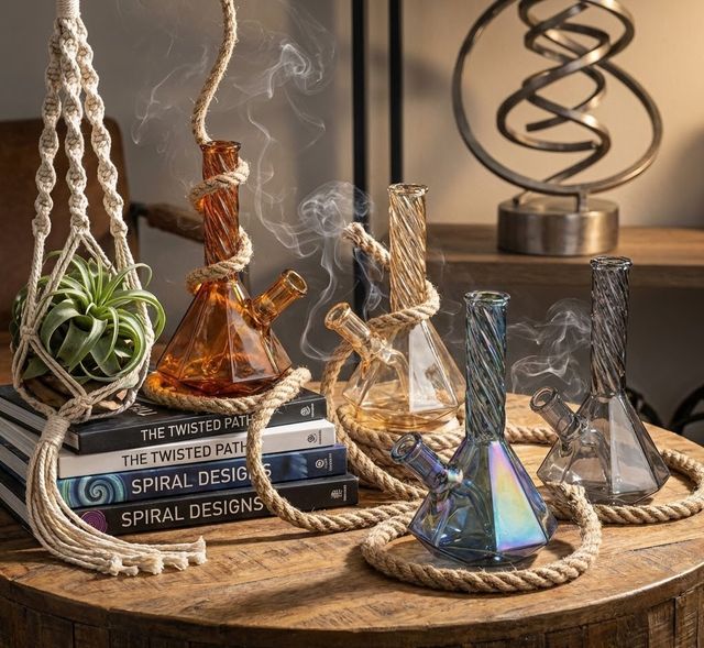 6.5" Iridized OctaTwist Beaker Bong SirEEL