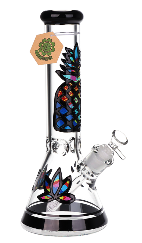 Pyschedelic Pineapple Glass Beaker Water Pipe