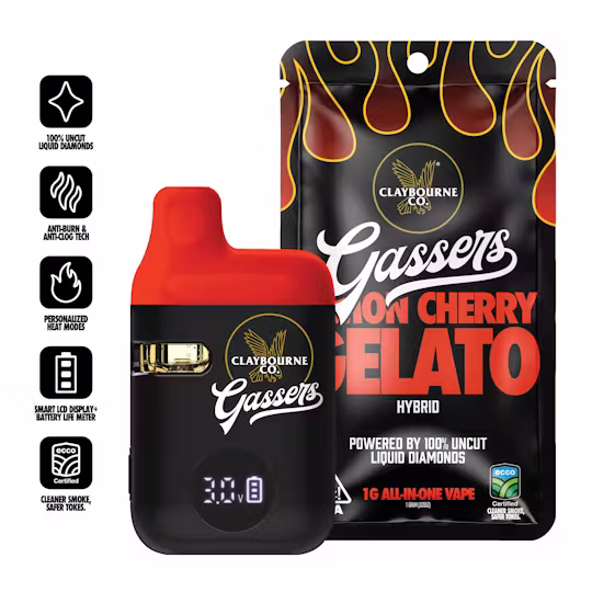 Lemon Cherry Gelato Gassers Vape Claybourne Co.