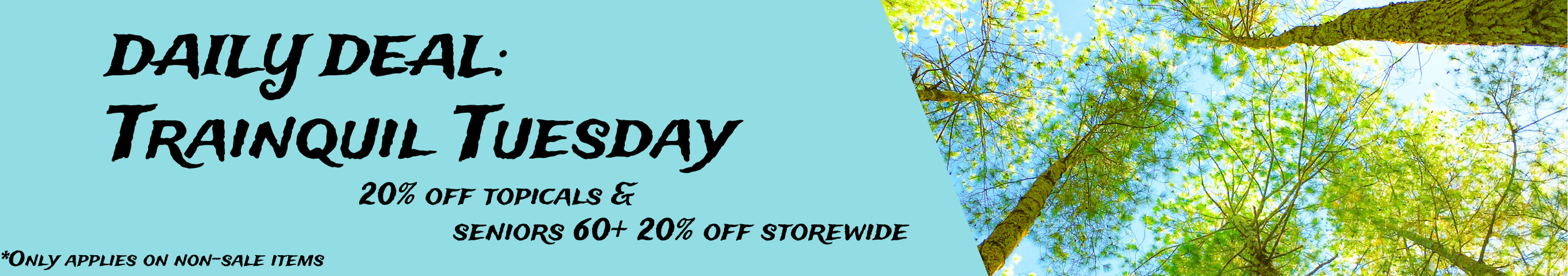 Cannabis Promo, Cannabis Sales, Cannabis Discounts, Cannabis on Sale, Tranquil Tuesday Seniors 60+ 20% Off