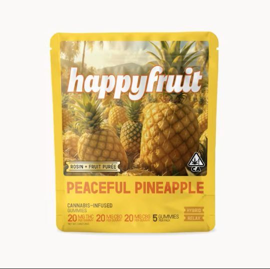 Peaceful Pineapple 1:1:1 CBD CBG Rosin Happy Fruit