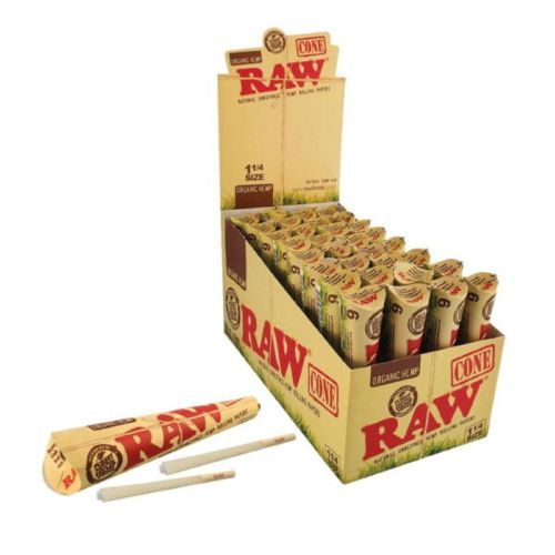 RAW 1 1/4 Organic Cones 6pack Z Wave
