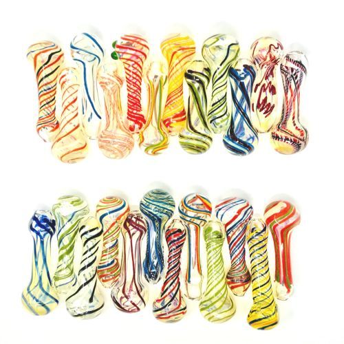 3" Swirl Mix Hand Pipe Z Wave