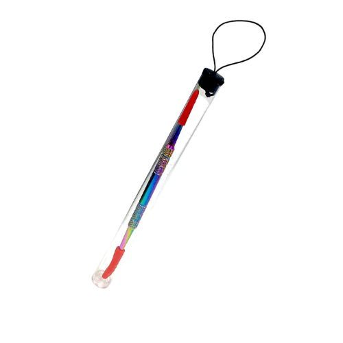 Rainbow Steel Dabber w/ Tube & Silicone Sleeve Z Wave