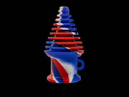 Silicone Mouthpiece - Red White Blue Z Wave