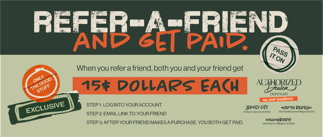 Cannabis Promo, Cannabis Sales, Cannabis Discounts, Cannabis on Sale, Refer A Friend