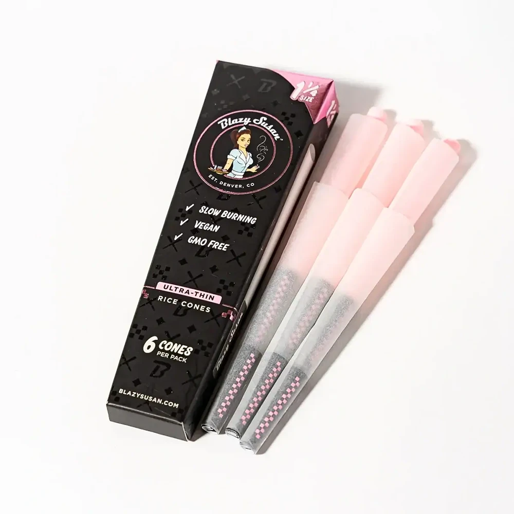 Ultra Thin Rice 1 1/4" Cones 6pk Blazy Susan