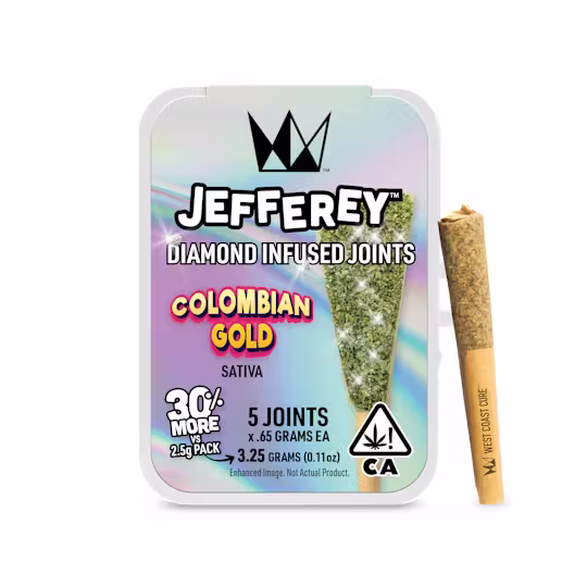 Colombian Gold Jefferey Infused 5 Pack West Coast Cure