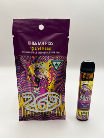 cheetah disposable vape Cheetah Red Velvet Runtz Live Resin Disposable Vape - Pink 1g/ main image 1
