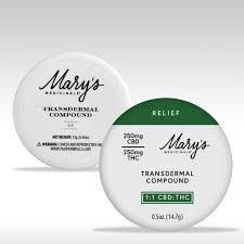 Trans-dermal Compound THC:CBD 250mg:250mg Mary's Medicinal