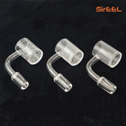 14mm Male Etched Quartz Bucket Bangers Assorted Designs Sireel