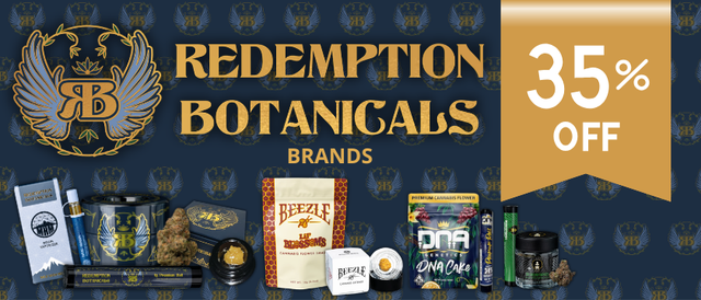 Cannabis Promo, Cannabis Sales, Cannabis Discounts, Cannabis on Sale, 35% Off Redemption Botanicals
