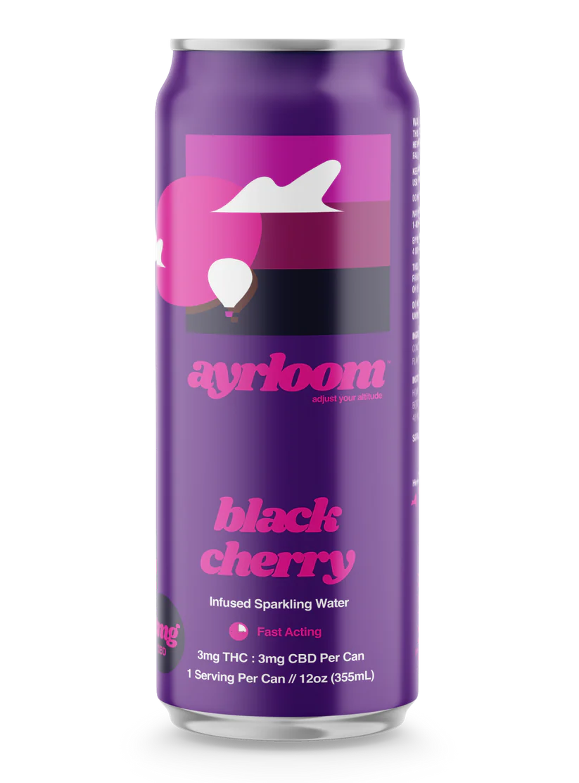 AYRLOOM Black Cherry THC:CBD Canned Beverage 2:1