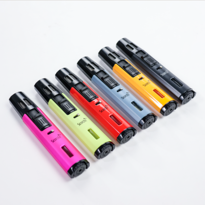 5" Standing Pencil 2-Flame Matte Finish, Assorted Colors Scorch Torch