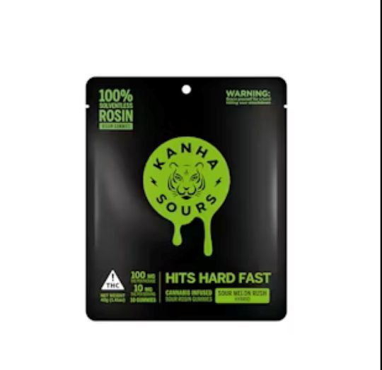 Sour Melon Rush Hybrid Rosin Sours 10 Pack Kanha