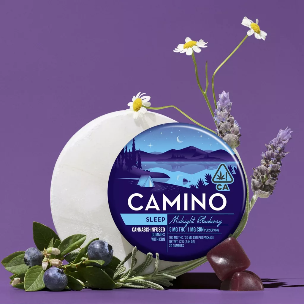 Midnight Blueberry 5:1 THC:CBN Sleep Gummies Camino