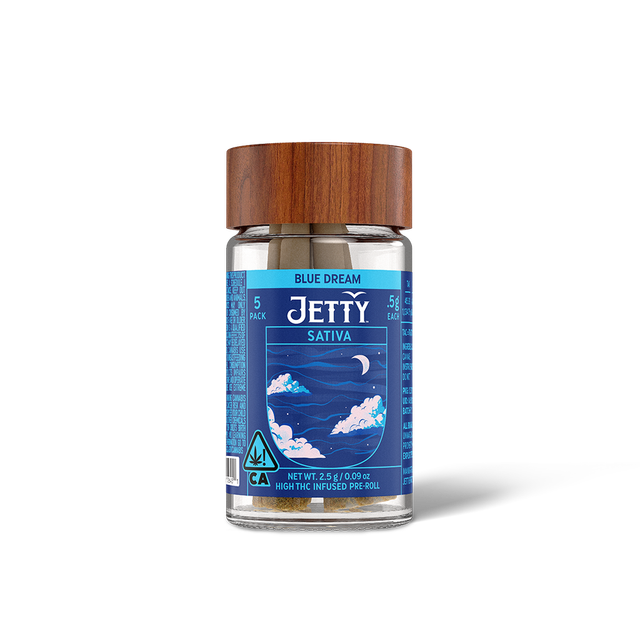 High THC Prerolls 2.5g - 5pk Jar -  Blue Dream x Leap Year (S) Jetty 