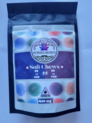 20mg THC & 20mg CBD Gummies Home Grown Health Care