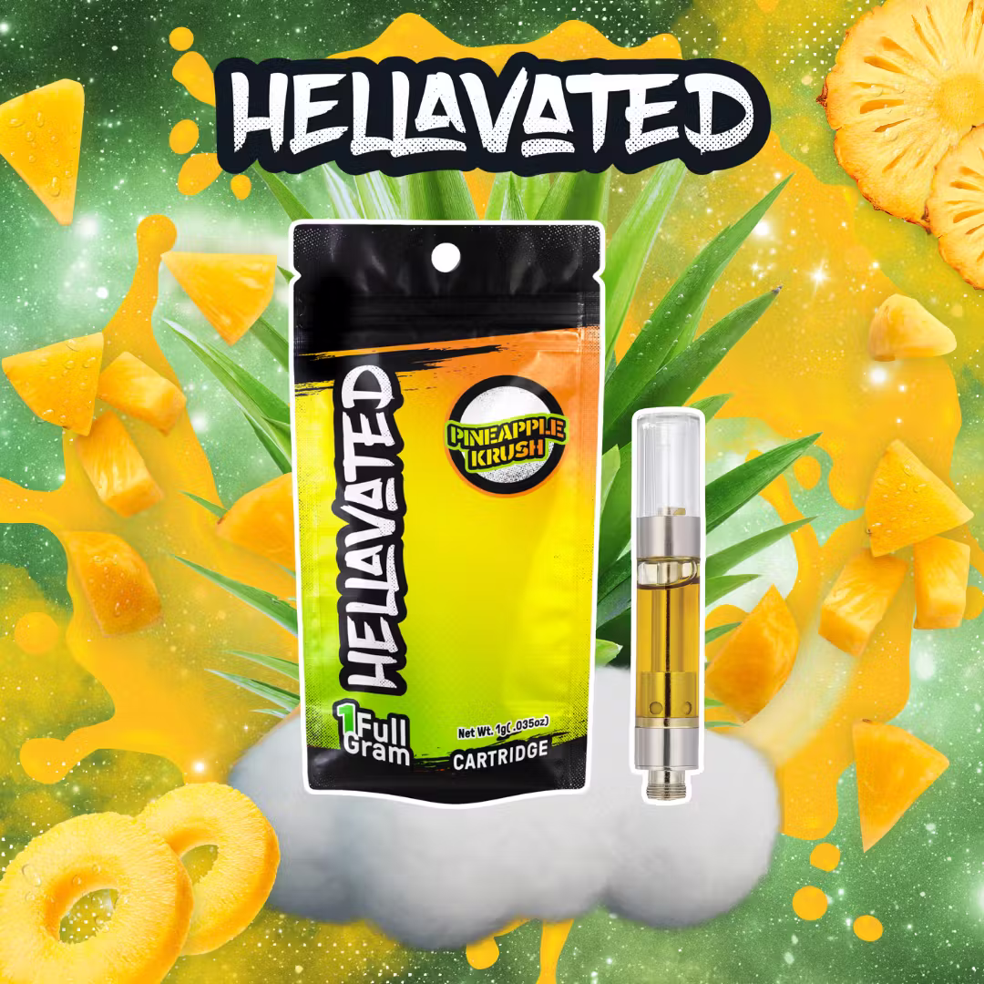 Pineapple Krush 1G Cartridge Hellavated 