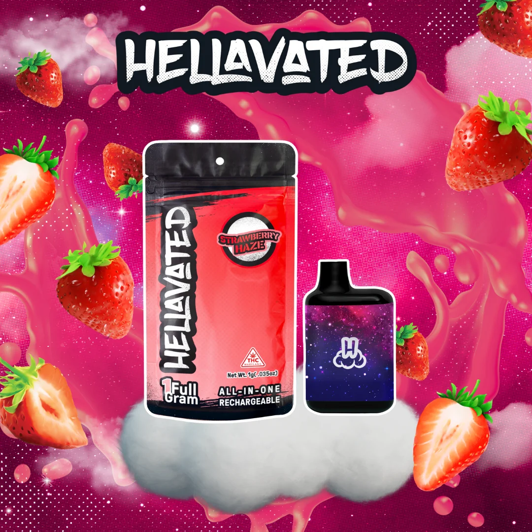 Strawberry Haze Cloud Bar 1G Disposable Hellavated 