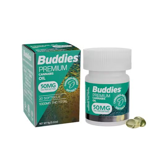 Softgels 50mg 20 Count Buddies Brand