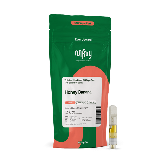 Honey Banana .5g Live Resin 510 Vape Cart MFNY