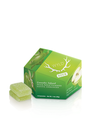 Sour Apple 100mg Gummies Wyld