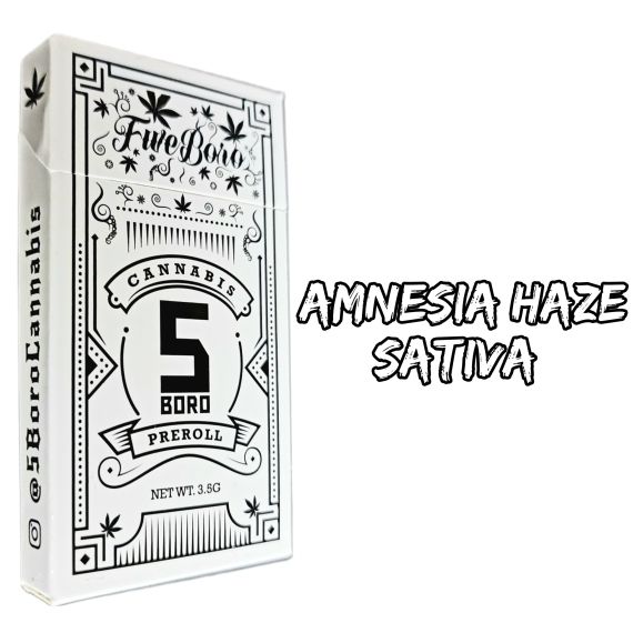 Amnesia Haze 5pk .7g Pre-Rolls 5 Boro
