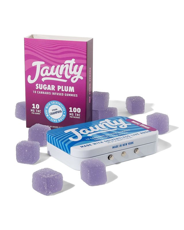 Sugar Plum 100mg Live Rosin Infused Gummies Jaunty
