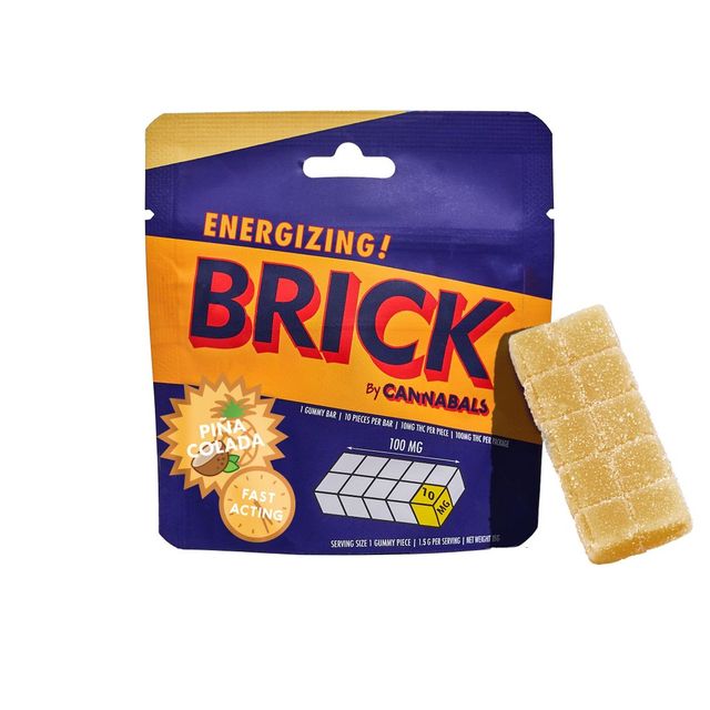 BRICK Pina Colada 100mg Gummies Cannabals