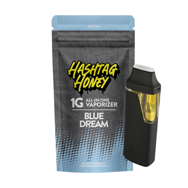 Blue Dream 1g AIO Vape Hashtag Honey