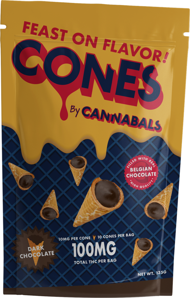 CONES Dark Chocolate 100mg Chocolate Cones Cannabals
