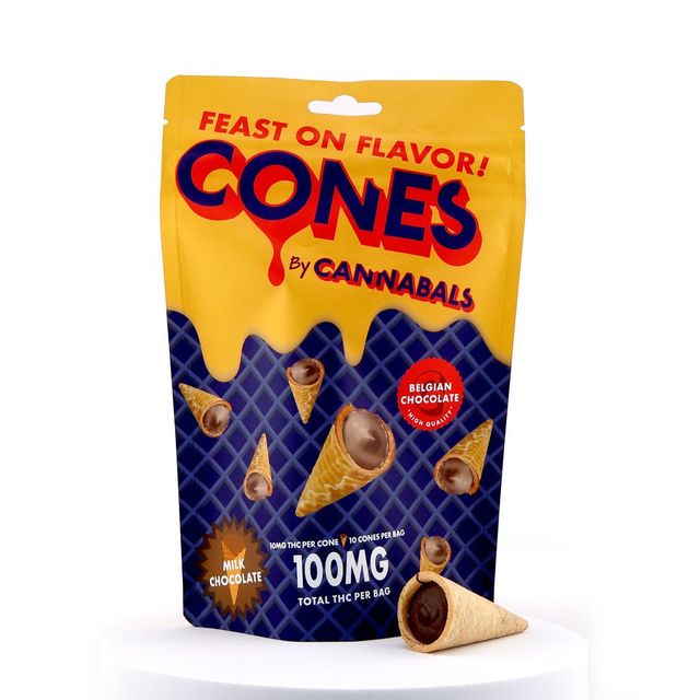 Milk Chocolate 100mg Chocolate Cones Cannabals