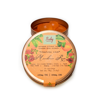 Mandarin Rose Electric Love 100mg Gummies Ruby Farms