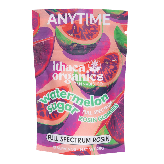 Watermelon Sugar 100mg Full Spectrum Rosin Gummies Ithaca Organics
