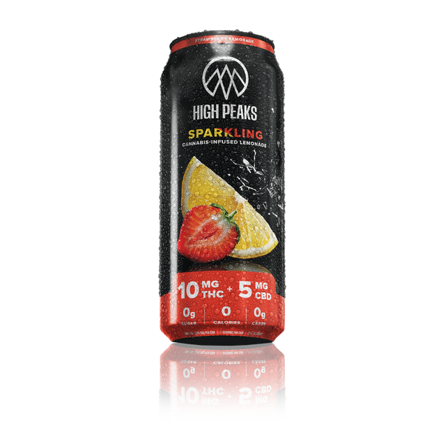 Sparkling Strawberry Lemonade 2:1 THC:CBD 10mg Can High Peaks