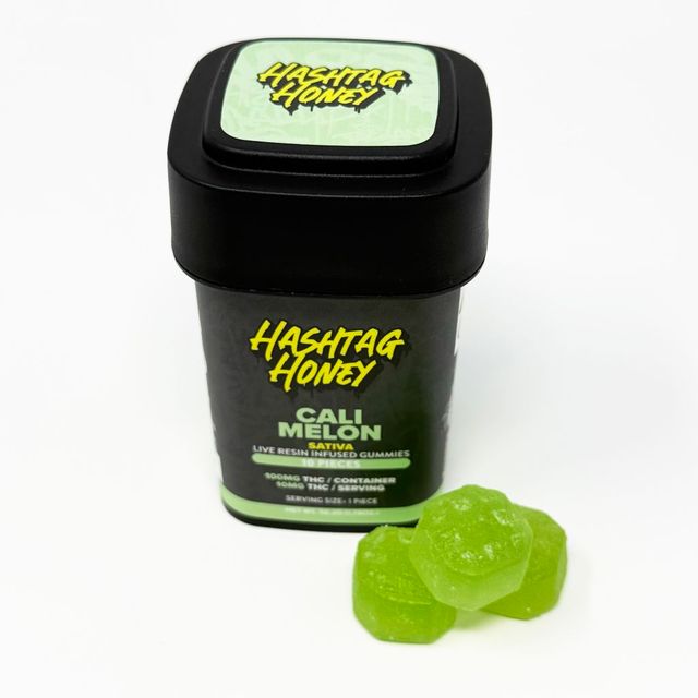 Cali Melon 100mg Gummies Hashtag Honey
