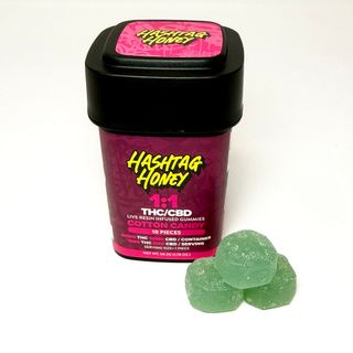 Cotton Candy 1:1 THC:CBD 50mg Gummies Hashtag Honey