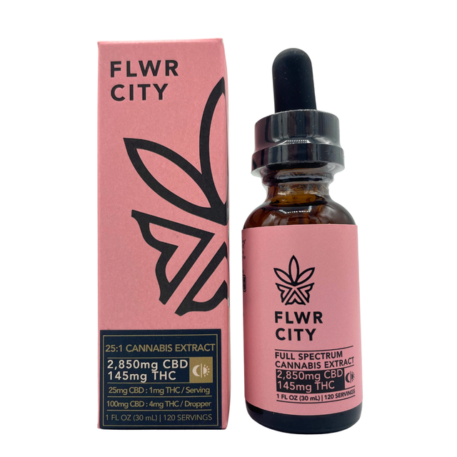 25:1 CBD:THC Tincture 145mg Flwr City